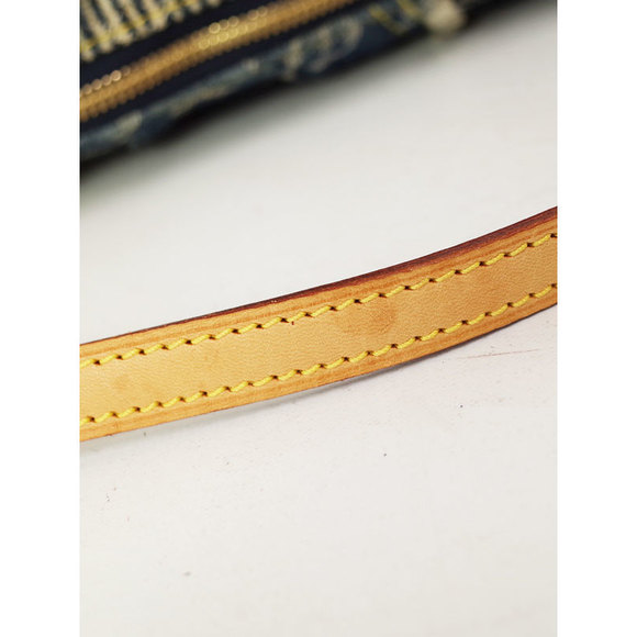 Louis Vuitton Monogram Denim Patchwork Pouch Bag Blue - Picture 9 of 9